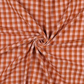 Verhees Textiles - Double Gauze - Double Sided   - Checks  - Peach Pink