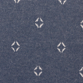 Swafing - Sascha - Jacquard Jersey - Squares  - Jeansblue