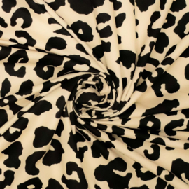 Lycra Yoga - Leopard   - Ecru Black Navy