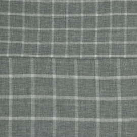Verhees Textiles - Double Gauze Melange - Double Sided Check - Light Grey