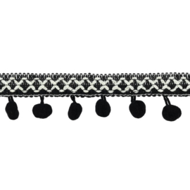 Bolletjesband | Cross - Zwart  31620