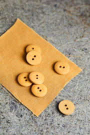 Mind the Maker | Curb Cotton  Button - 18 mm -  Dry Mustard