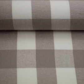 Swafing - Katoen Flanel - Aalen - Ruit - Taupe