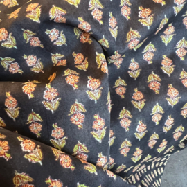 Kokka Fabrics - Coton Voile - BlockPrint - Black