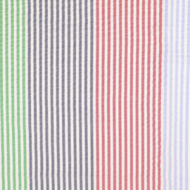 Katoen Mix  - Seersucker  - Multicolor Stripes