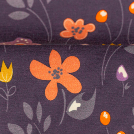 Swafing Tricot Print | Henry - Flowers - Violet