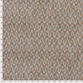 Jacquard - Zigzag - Terra Brown