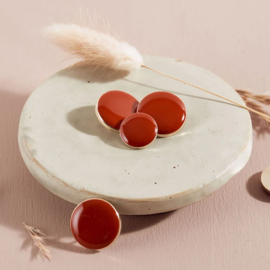 Atelier Brunette - Dotty Buttons - Tangerine - 15 mm
