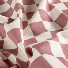 French Terry Organic   - Checks   - Lilac