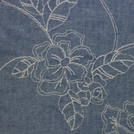 Swafing - Katoen Denim -  Embroidery - Light Indigo