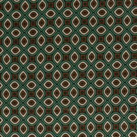 Jacquard - Abstract   - Green Brown