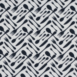 Katoen Print | Swafing - Bestek  - Wit