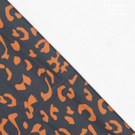 Fibremood  - Flora - Denim Leopard Print - Black Brown ( verkleuring op de naad )