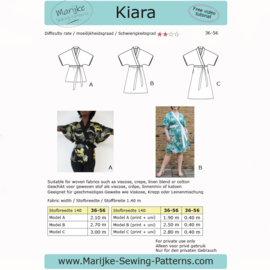 Marijke Sewing Patterns - Kiara - Maat 36- 56