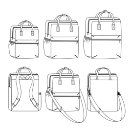 Ikatee Patterns - Eugene  - Backpack and Shoulderbag   - Paper Sewing Pattern