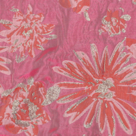 Jacquard - Double Sided - Flowers - Pink