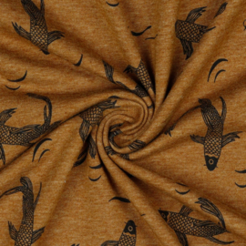 Tricot Print - Fishes - Rust