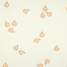 Wafel Tricot - Oranges - Ecru
