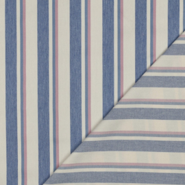 Verhees - Denim - Stripes - Garengeverfd - Pink Blue