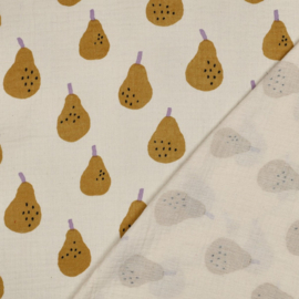 Verhees Textiles - Double Gauze - Organic  - Jennifer Bouron - Pears