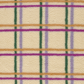 Teddy -  Lines   - Ecru Fuchsia Green Lavender