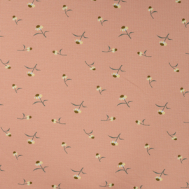 Qjutie - Ribprint   - Flowers - Blush