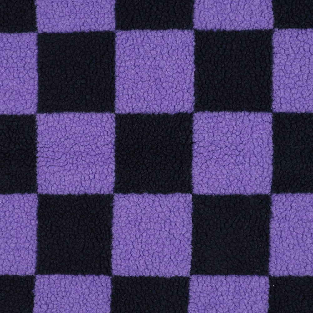 Verhees Textiles - Teddy - Checks   - Lilac Navy