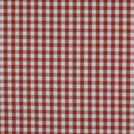 Verhees textiles - Poplin - Katoen Ruit  | M | Terracotta 050