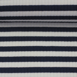 Swafing Ribbel Tricot - Stripe - Dark Navy