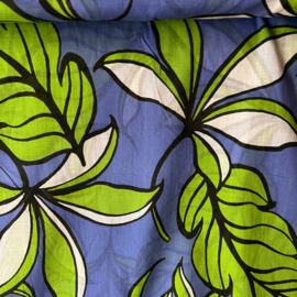 Bittoun - A la Ville - Voile Katoen - Leaves  - Lavender Green