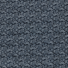 Stepped - Quilted - Flowers    - Double Sided -  Blue