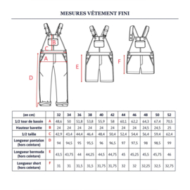 Ikatee Patterns Lyon - Overalls Women - Size 32-52  - Paper Sewing Pattern