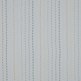 Verhees Textiles - Double Gauze Embroidery Stripes - White