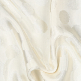 Verhees Viscose Jacquard - Dots - Off White
