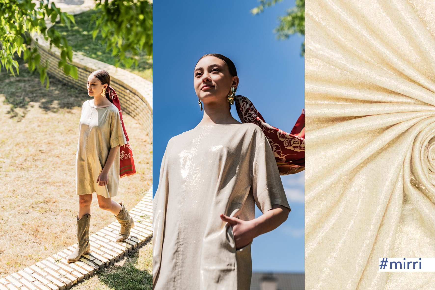 Fibremood editie 34 -  Viscose Linnen Glitter   - Gold - Tesni Mimi