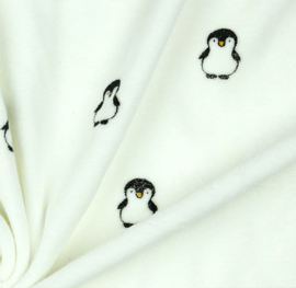 Nicky Velours - Verhees Textiles - Penguin White