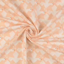Loes van Oosten - Organic French Terry - Seagull  - Soft Pink
