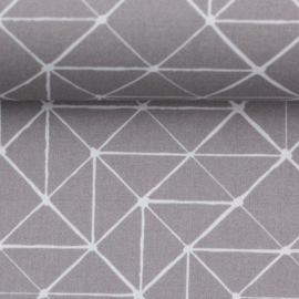 Katoen Print | Swafing -  Geometric  -  Grey