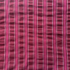 Katoen Seersucker - Stripes - Wine Bright Pink