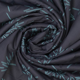 Fibremood Woven Coton  - Wild stripe - Black - Blue