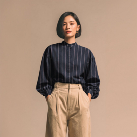 Verhees - Denim - Stripes - Dark Blue