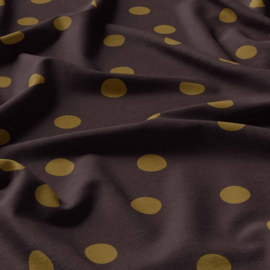 Viscose - Dots - Brown Olive