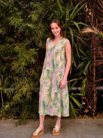 Atelier Jupe -  Viscose Tropical Tie Dye - Lilac Green