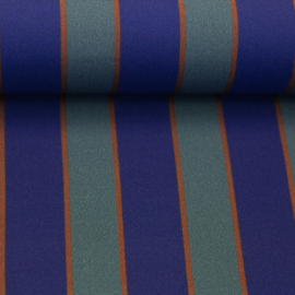 Swafing - Viscose Satijn - Stripes  - Sunday Mood by Cherry Picking  - Cobalt