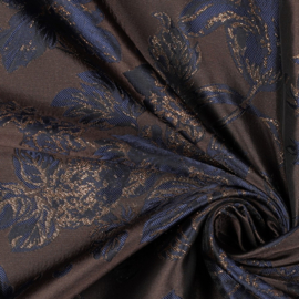 Jacquard  - Flowers -  Brown