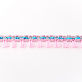 40467 minikwastjesband met glitter roze