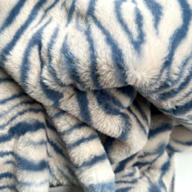 Bittoun - A la Ville - Imitatiebont - Zebra - Blue Ecru