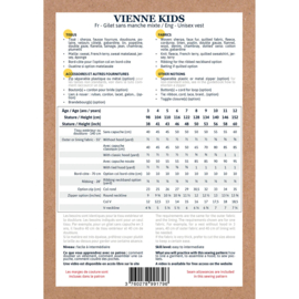 Ikatee Patterns - Vienne Kids Vest - 3 /12 yr - Paper Sewing Pattern