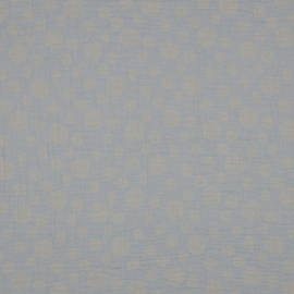 Double Gauze Jacquard - Dots  - Light Blue