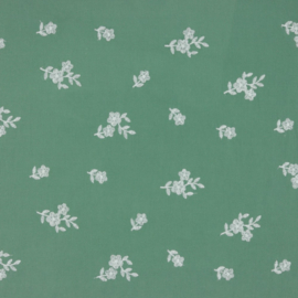 Verhees Textiles - Washed Cotton - Embroidery - Green